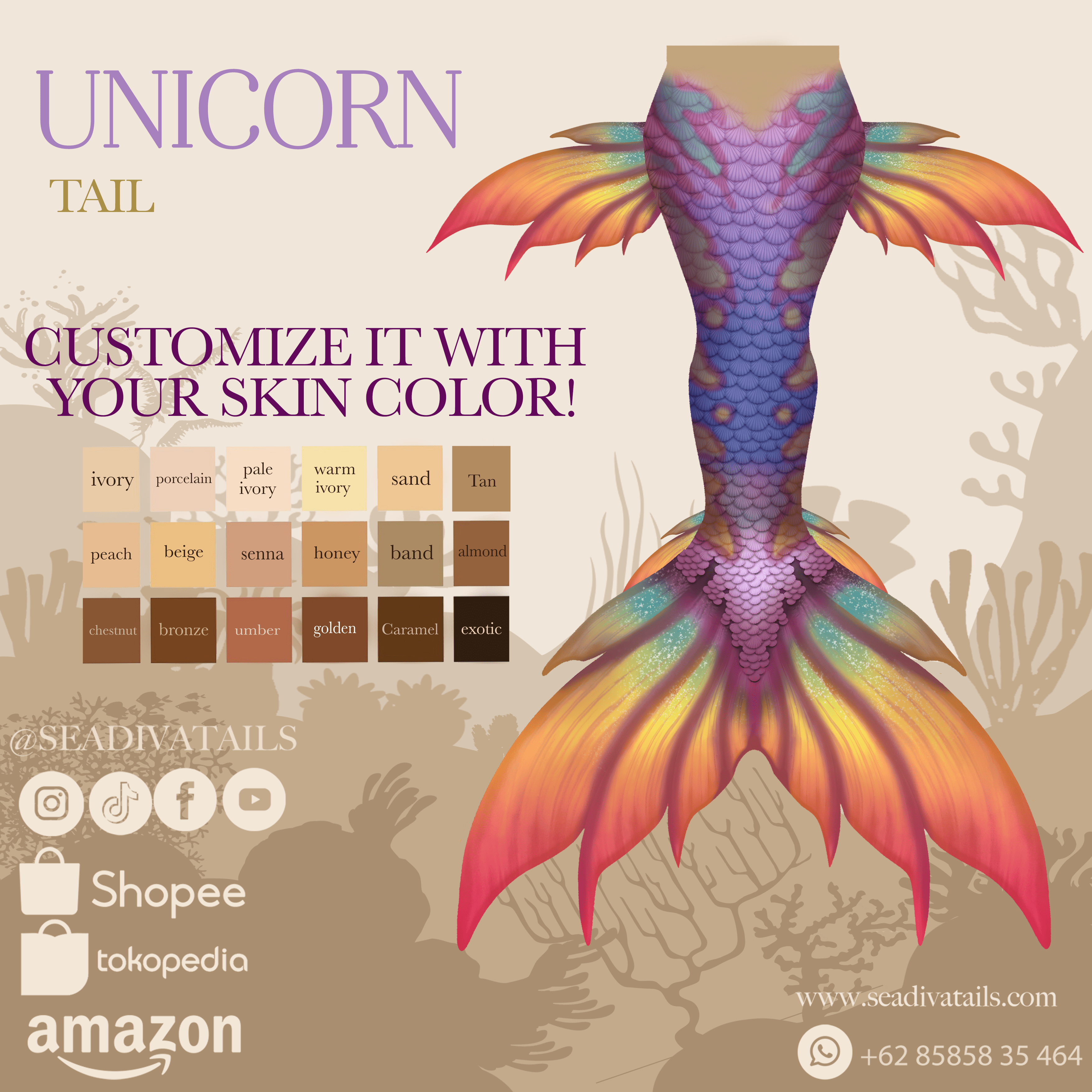 Mermaid Tail - Original - Unicorn